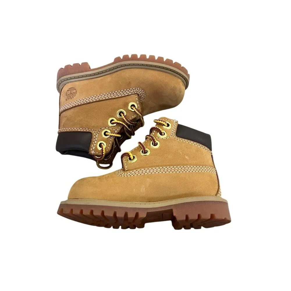 Timberland 6-Inch Premium Waterproof Boots Unisex Kids Yellow Size 5